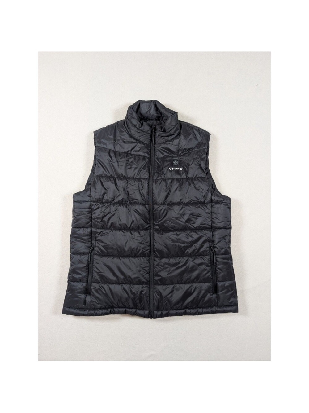 Ororo Heated Quilted Puffer Vest Insulated Full Zip NO BATTERY PACK Mens M